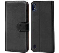 Verco Wallet Case for Samsung Galaxy A10 Book Cover with Magnetic Closure compatible with Galaxy A10 Flip Case with Card Slots Faux Leather - Black