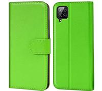 Verco Wallet Case for Samsung Galaxy A12 Book Cover with Magnetic Closure compatible with Samsung A12 / M12 Flip Case with Card Slots Faux Leather - Green
