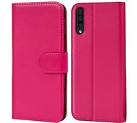 Verco Wallet Case for Samsung Galaxy A50 Book Cover with Magnetic Closure compatible with Galaxy A50 Flip Case with Card Slots Faux Leather - Pink