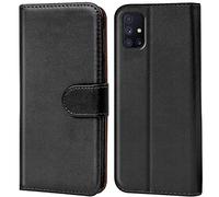 Verco Wallet Case for Samsung Galaxy M31s Book Cover with Magnetic Closure compatible with Samsung M31s Flip Case with Card Slots Faux Leather - Black