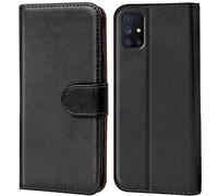 Verco Wallet Case for Samsung Galaxy M51 Book Cover with Magnetic Closure compatible with Samsung M51 Flip Case with Card Slots Faux Leather - Black