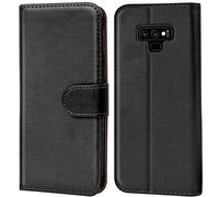 Verco Wallet Case for Samsung Galaxy Note 9 Book Cover with Magnetic Closure compatible with Galaxy Note 9 Flip Case with Card Slots Faux Leather - Black