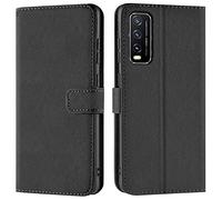 Verco Wallet Case for Vivo Y20s Book Cover with Magnetic Closure compatible with Vivo Y20s Flip Case with Card Slots Faux Leather - Black