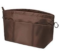 Vercord Handbag Purse Tote Pocketbook Organizer Insert Zipper Closure 11 Pockets, Coffee S