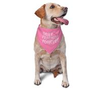 Vercosee Best Friend Forever Dog Bandana,Djustable Dog Scarf,Washable Triangle Dog Bib,Pet Scarves for Dog Lovers Owner Gift (Pink)