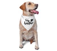 vercosee Big Brother Gender Reveal Baby Announcement Dog Bandana Matching Family Triangle Dog Bandana for Dogs (White)