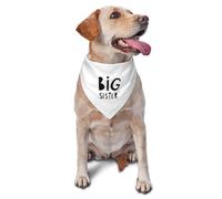 vercosee Big Sister Dog Bandana,Baby Announcement Dog Bandana,Gender Reveal,Pet Scarf, Pet Accessories for Photo Props Accessories (White-New)