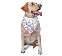 vercosee Big Sister Dog Bandana,Gender Reveal,Baby Announcement Bandana,Pet Scarf, Pet Accessories for Dog Lover Owner (Purple Flower)