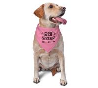 vercosee Big Sister Dog Bandana,Gender Reveal,Pet Scarf, Baby Announcement Dog Bandana,Pet Accessories for Photo Props Accessories (Pink)