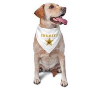 vercosee Costume Accessory Set Pet Dog Bandana,Costume Accessory Set Pet,for Halloween Christmas Cosplay Role Play Party (Sheriff-White)
