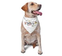 vercosee I Love Mom Mothers Day Dog Bandana,Photo Prop Pet Scarf Accessories for Dog Lovers, Mom Gifts (White)