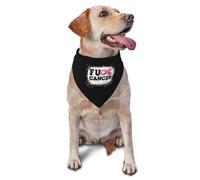 vercosee I Wear Pink for My Mom Dog Bandana,Pink Ribbon Breast Cancer Dog,My Mom is Stronger Than Cancer Pet Triangle Scarf (Black)