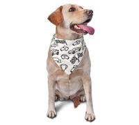 vercosee Pit Crew Dog Bandana, Checkered Flags Race Car Flag Bandana Collars Triangle Neckerchief Bibs Scarf Set Accessories for Dog Lover (Black and White)