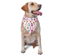 vercosee Spring Floral Dog Bandana, Pet Scarf Flower Pet Bandana,Reversible Spring Flower Bandana, Adjustable, Washable, Triangle Scarf for Dog Lover (Colorful)