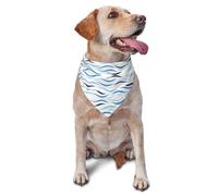 vercosee Summer Dog Bandana Starfish Marine Theme，Adjustable Cotton Triangle Scarves for Small Dogs,Puppies,Hawaii Bandana (Waves)