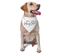 vercosee Will You Marry Me? Wedding Engagement,Announcement,Marriage Proposal Dog Bandana, Pet Accessories for Dog Lovers,Wedding Photo Props Accessories (White)