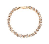 Verdalux Women Bracelet Buckle Design Retro Style White Black Faux Crystal Heart Shape Cubic Zirconia Formal Occasion Jewelry Prom