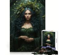 Verdant Enchantress Jigsaw Puzzles 1000 Pieces for Teenagers Smart Training Calm Leisure Flawless Cut Lovely Gift (38x52cm)