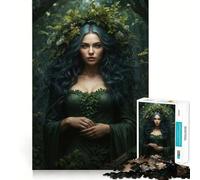 Verdant Enchantress Jigsaws for Adults1000 Pieces Brain Memory Game Fine Cut Premium Finishing Engaging Way to Pass Free Hours (50x75cm)