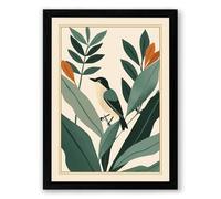 Verdant Foliage Botanical Framed Wall Art Print A3 (42×29.7cm) Black, Wall Decor for Living Room, Bedroom, Office & Home, Ready to Hang, Art Gift