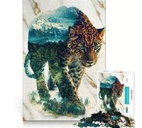 Verdant Jungle Phantom Jigsaw Puzzles 1000 Mental Focus Game No Gap Tight Fitting Design Interactive Brain Challenge for Home (50x75cm)