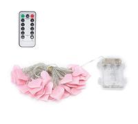 Verdant Touch 40LED Pink Heart Shape String Light for Valentine's Day Party, Warm White, 4m