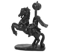 Verdant Touch Headless Horseman Statue Headless Horseman Statue 22cm, Handmade Resin Halloween Decor Sculpture with Pumpkin, Horror Figurine