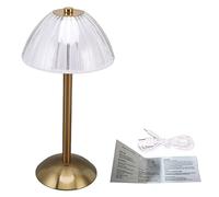 Verdant Touch Industrial LED Table Lamp USB Rechargeable, Rustic Desk Lamp, Stepless Dimmable Bedside Night Light for Restaurant, Bar, Coffee Shop