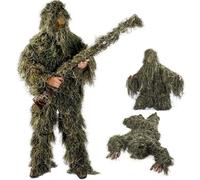 Verdant Touch Kids Outdoor Ghillie Suit Kids Ghillie Suit Sniper Camouflage Suit for Kids 1.3-1.5m, Jungle Hunting Camouflage Clothes