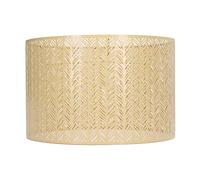 Verdant Touch Metal Drum Lamp Shade E27 E14 Clip Fir Leaf Shape Decorative Lampshade Cover for Table Wall Ceiling Lamp, Gold