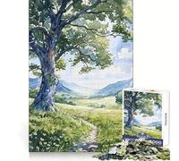 Verdant Valley Path 1000 Piece Jigsaw Puzzle Thought Challenge Cozy Relaxation Cut Precisely (50x75cm)