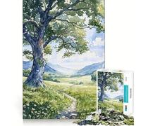 Verdant Valley Path Jigsaw Puzzles for Adults 1000 Think Boost Game Precise Interlock Structure Easy to Learn Family Enjoyment (50x75cm)
