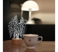 VerdantCharm Begonia Night Light - Soft Baby Night Light for Nursery, Bedroom and Desk | Energy Efficient LED Light, Safe Acrylic Plant Decor Light