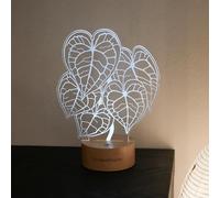 VerdantCharm Crystal Anthurium Night Light Soft LED Nursery Light for Baby, Bedroom & Desk | Energy-Saving, Safe Acrylic Plant Decor Light