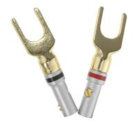 VERDANVERSE 1 Pair Gold-plated Speaker Wire Banana Plugs with Aluminum Alloy Copper Material, Enhanced Signal Transmission and Universal Compatibility for Automotive Audio Setups and DIY Audio