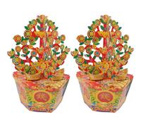 VERDANVERSE 1 Pair Paper Ancestor Money Tree with Funeral Banknotes Easy to Be Burnt Completely Made of Paper for Ancestor Festival Offering Rituals