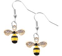 VERDANVERSE 1 Pair Rhinestone Bee Earrings for Women Stylish Dangle Jewelry Durable Ear Ornaments for Parties and Everyday Wear for Adding Charm to Any Outfit