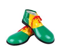 VERDANVERSE 1 Pair Unisex Green Clown Shoes Made of Artificial Leather with String Tie for Maximum Endurance, for Halloween Costume Parties and Comedy Performances