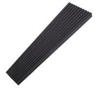 VERDANVERSE 10 Pairs Japanese Style Reusable Chopsticks Black Textured Sakura Pattern Dishwasher Safe Lightweight Fiberglass Pps Alloy Chop Sticks for Home Restaurant Party Beginners