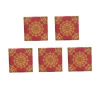 VERDANVERSE 100 Pcs Wine Red Printed Wedding Luncheon Napkins 2-ply Disposable Paper Serviettes 33x33cm 5pcs for Banquet Party Table Use