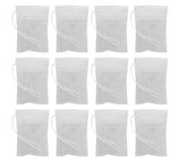 VERDANVERSE 100pcs Disposable Zein Fiber Tea Bags with Drawstring 5x7cm Empty Herbal Tea Filter Bags Food-Grade Corn Fiber Infusers Suitable for Home and Travel