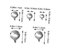 VERDANVERSE 100Pcs Mini Slotted Pet Bells for Dog Puppy Collar Decoration Silver Assorted Lightweight Slotted Design for Small Dogs for Walking and Outdoor Activities