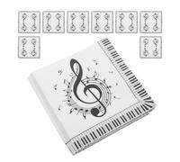 VERDANVERSE 100pcs Music Notes Paper Napkins Soft Absorbent Beverage Guest Napkins for Birthday Party Wedding Music Themed Celebration Disposable Dessert Tissue for Indoor Outdoor Use