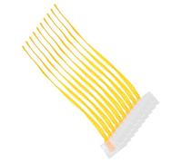 VERDANVERSE 100Pcs Reusable Fruit Mesh Bags Yellow Vegetable Netting Bags with White Labels Washable Storage for Fruits Vegetables Grocery Shopping Foldable and Wear Resistant