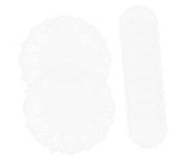 VERDANVERSE 100pcs Round Lace Pattern Paper Doilies Disposable Food Placemats for Cakes Desserts Baked Treats Non Stick Decorative Paper Mats for Parties Weddings Bakery Cafes