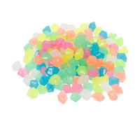 VERDANVERSE 100pcs Small Colored Glow Gravel for Aquarium Fish Tank Luminous Resin Decorative Stones for Aquarium Landscape 50g Bag Glowing Pebbles