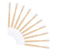VERDANVERSE 10pcs Bamboo Toothbrush Set Soft Bristle Reusable Travel Toothbrush Non Slip Handle for Adults Minimalist Design with White Bristles Oral