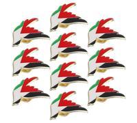 VERDANVERSE 10PCS Palestine Flag Enamel Pins Metal Brooches for Jackets Backpacks Cardigans Lightweight National Country Lapel Pins Souvenir for Travel and Demonstrations