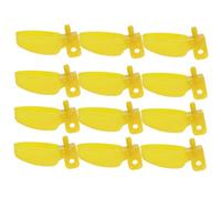 VERDANVERSE 12pcs Automatic Quail and Pigeon Water Bowls Large Size Right Side Yellow Birds Feeding Bowl Cage Accessory for Bird Water Feeder Station