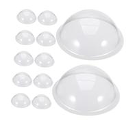 VERDANVERSE 12pcs Clear Plastic Fillable Snow Globe Domes for Christmas Village Decoration PVC Craft Accessories Transparent Hemisphere Covers for DIY Holiday Ornaments and Wedding Decor